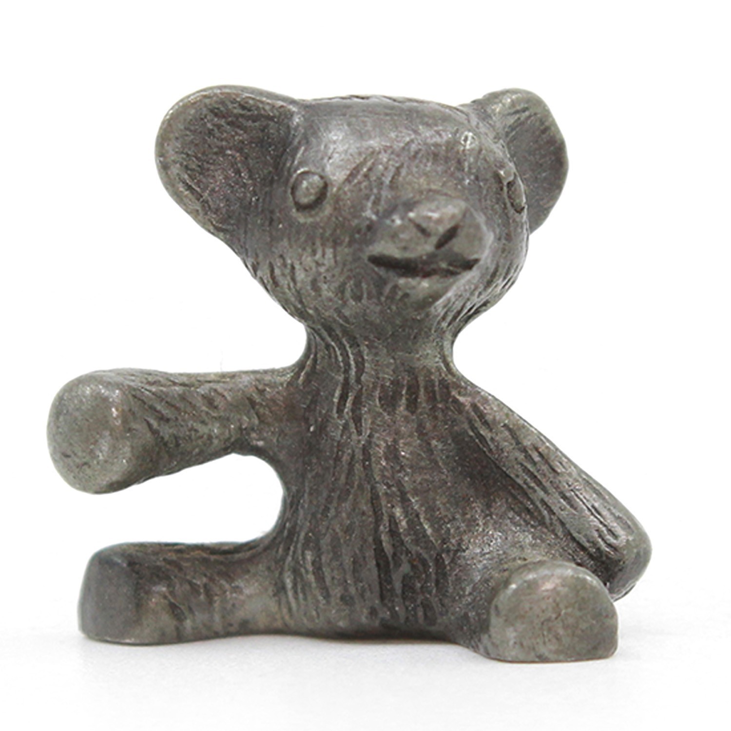 PEWTER Tiny Sitting Teddy Bear - 1/2 PEWTER Tiny Sitting Teddy Bear - 1/2