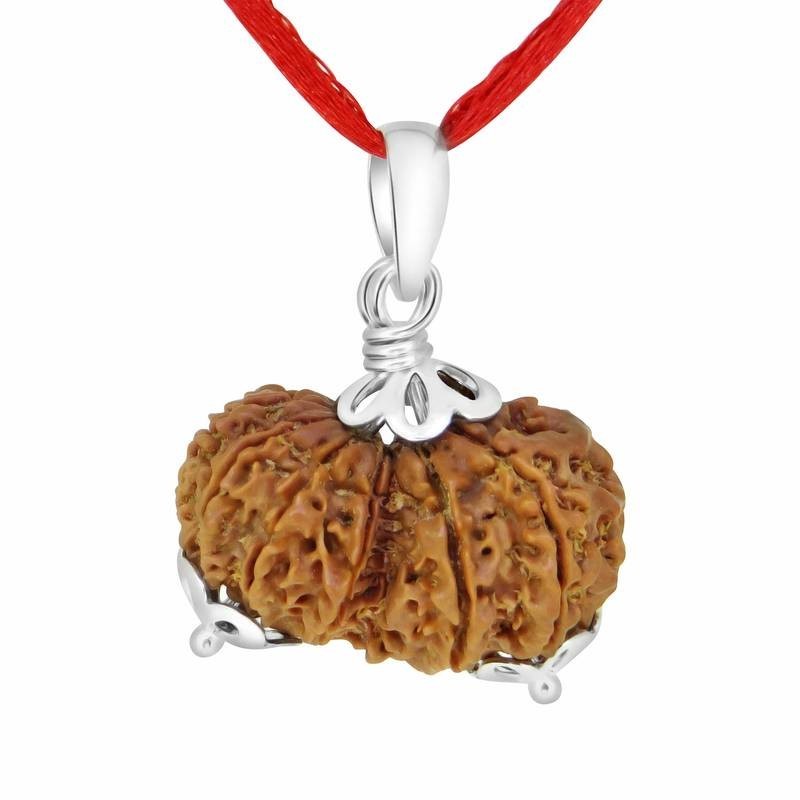 100% Original Nepali Gauri Shankar Rudraksha in Silver Cap (Gaurishankar Rudraks
