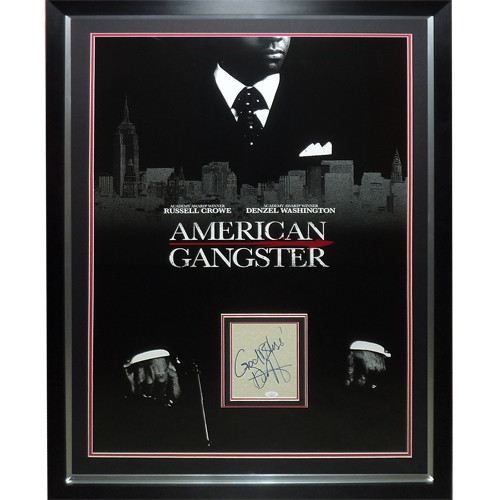 American Gangster Full-Size Movie Poster Deluxe Framed with Denzel Washington Au