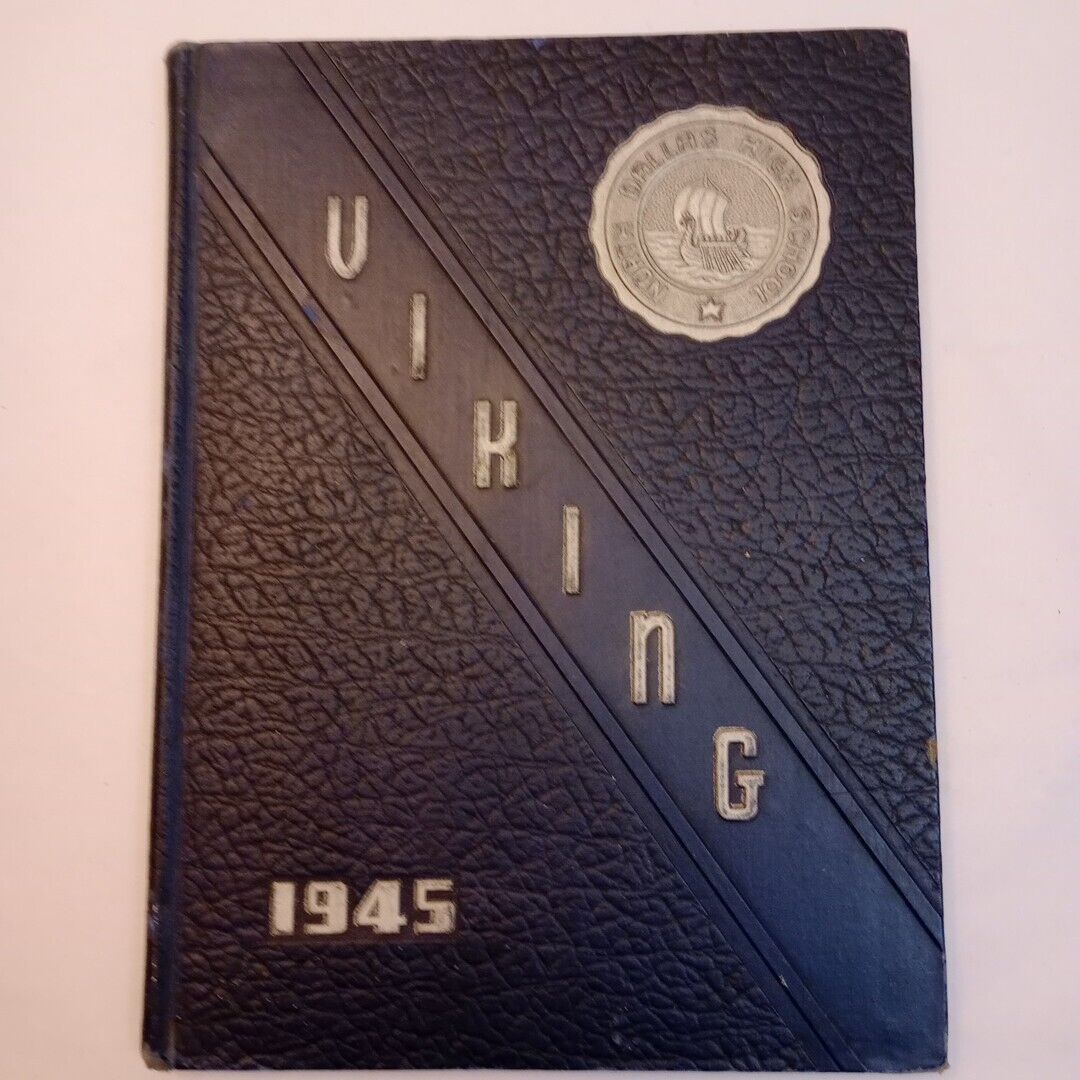 1945 North Dallas Texas High School Viking Annual Yearbook Signed By Students