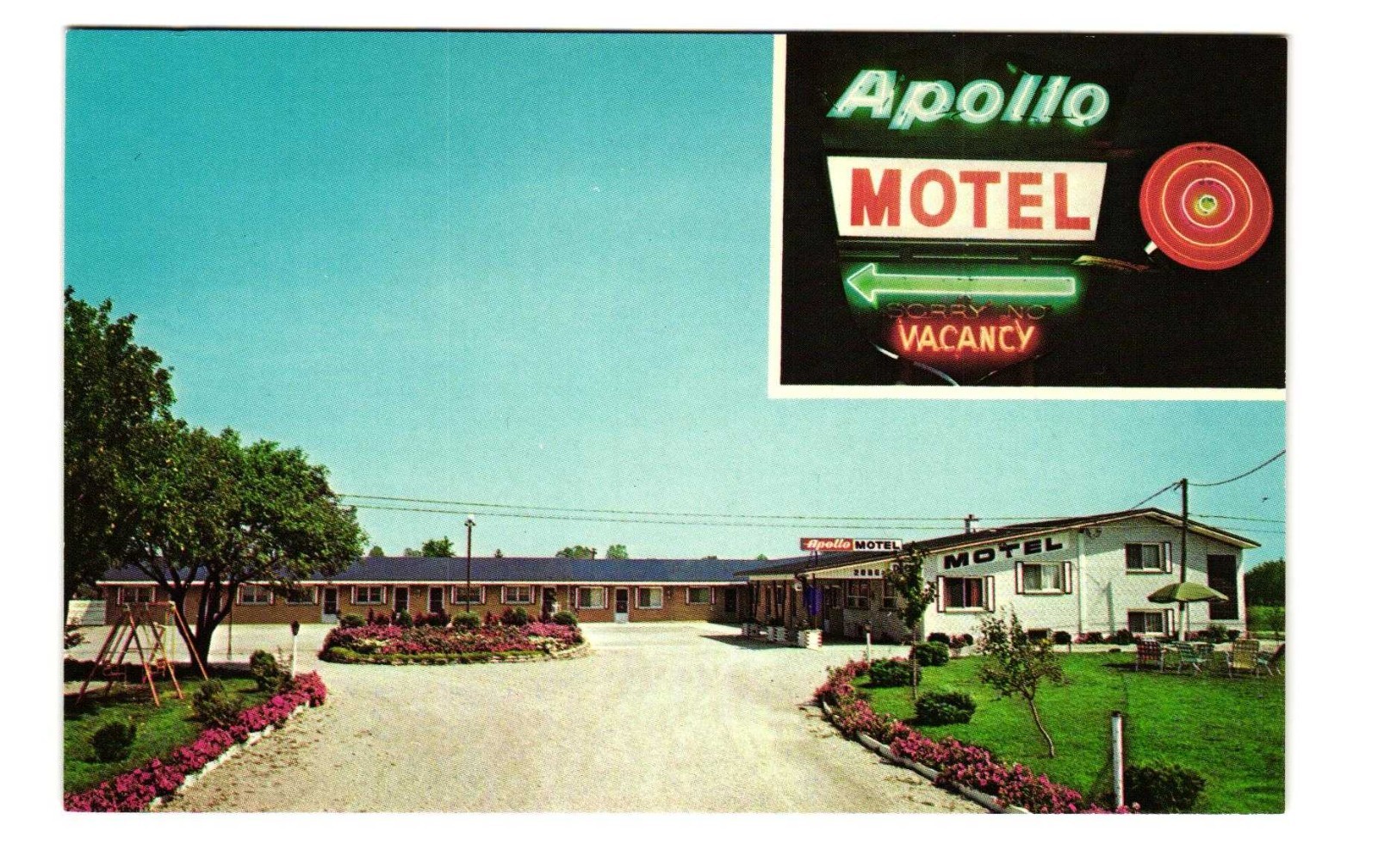 Apollo Motel, Windsor ON vintage postcard unposted