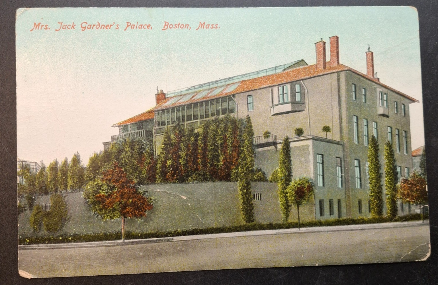 Boston Mass Mrs Jack Gardner\'s Palace Postcard Circa 1910