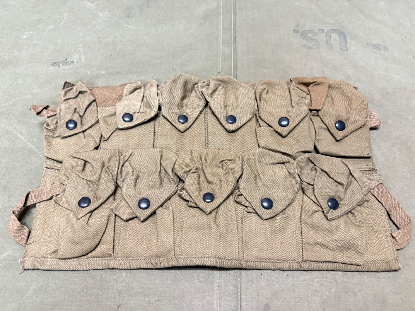 ORIGINAL WWII US USMC MARINE RAIDER MISSION M1918 GRENADE AMMO CARRY VEST