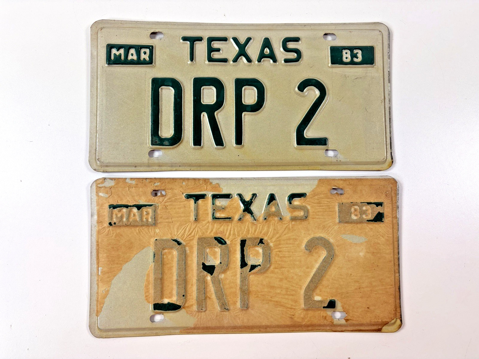 Vintage 1963 Texas License Plates DRP 2 Original Rare
