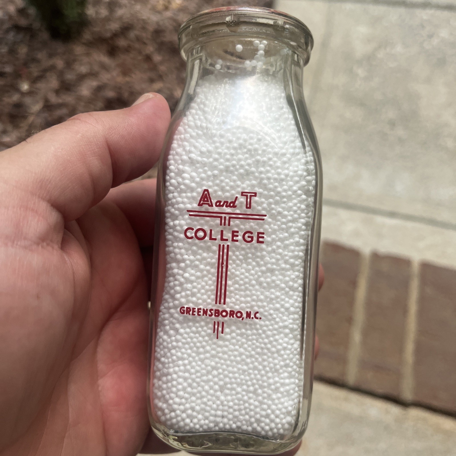 Vintage Milk Bottle A & T University College Greensboro NC