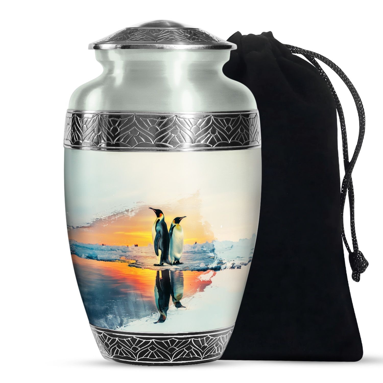 Penguin Chill Cremation Urns for Human Ashes Adult Dad (10 Inch)