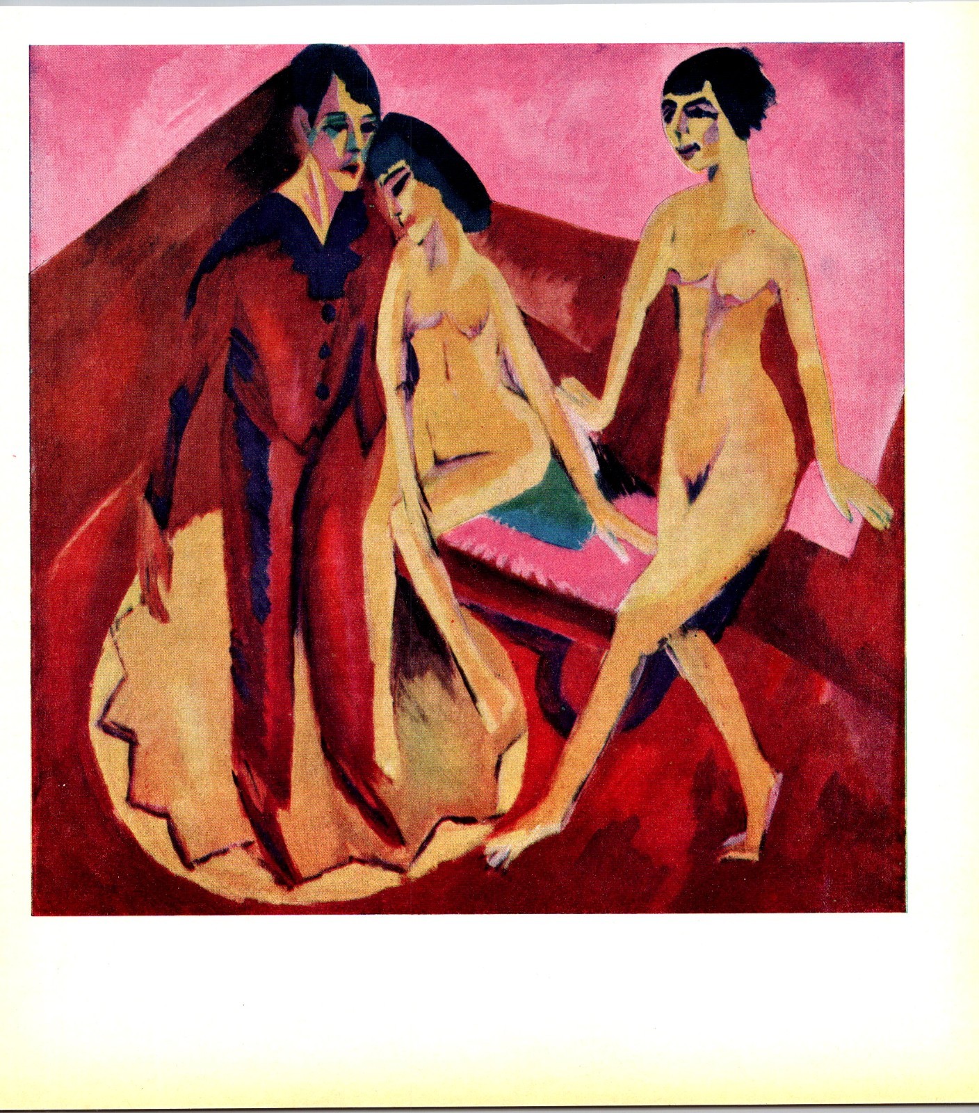 Tanzchule Dance School 1914 Vibrant Stylized Human Figures Art Print 4A24