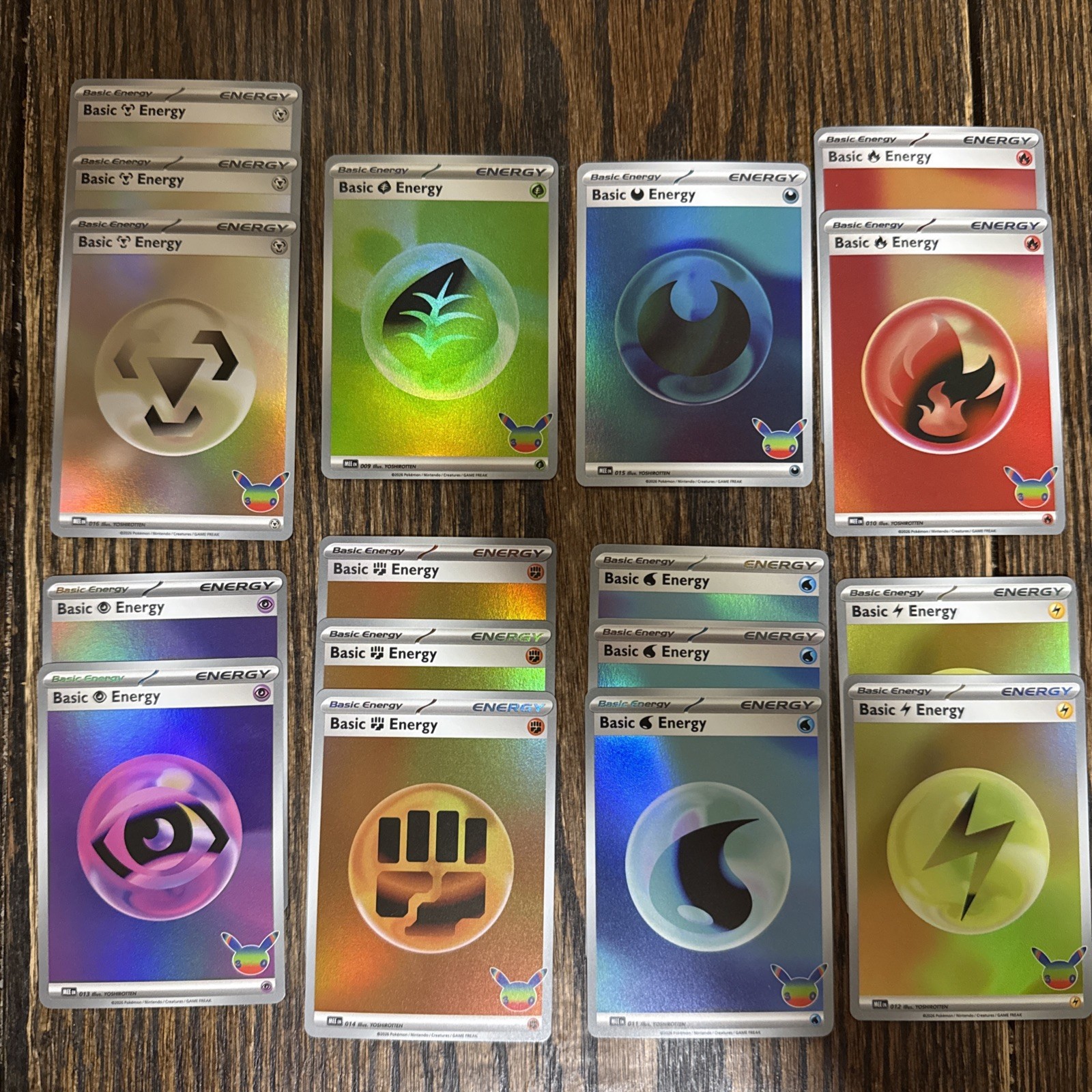 Pokemon 30th Anniversary Energy Card Set Lot - ENGLISH 17 Cards NM