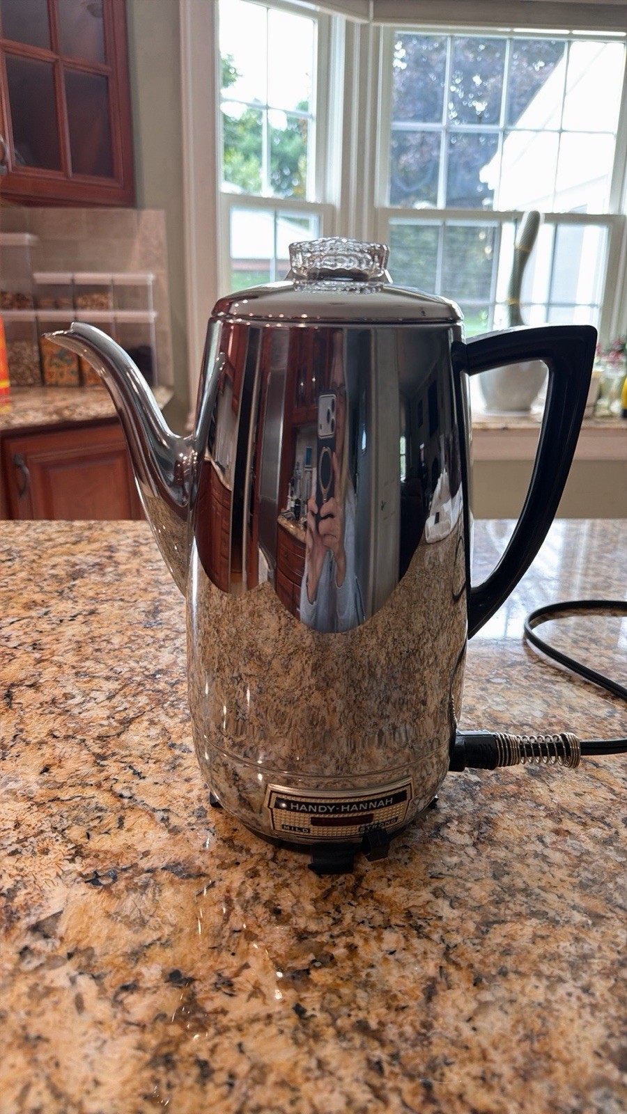 Vintage Handy Hannah by GE Coffee Percolator 10 Cup Model 25 HP-3