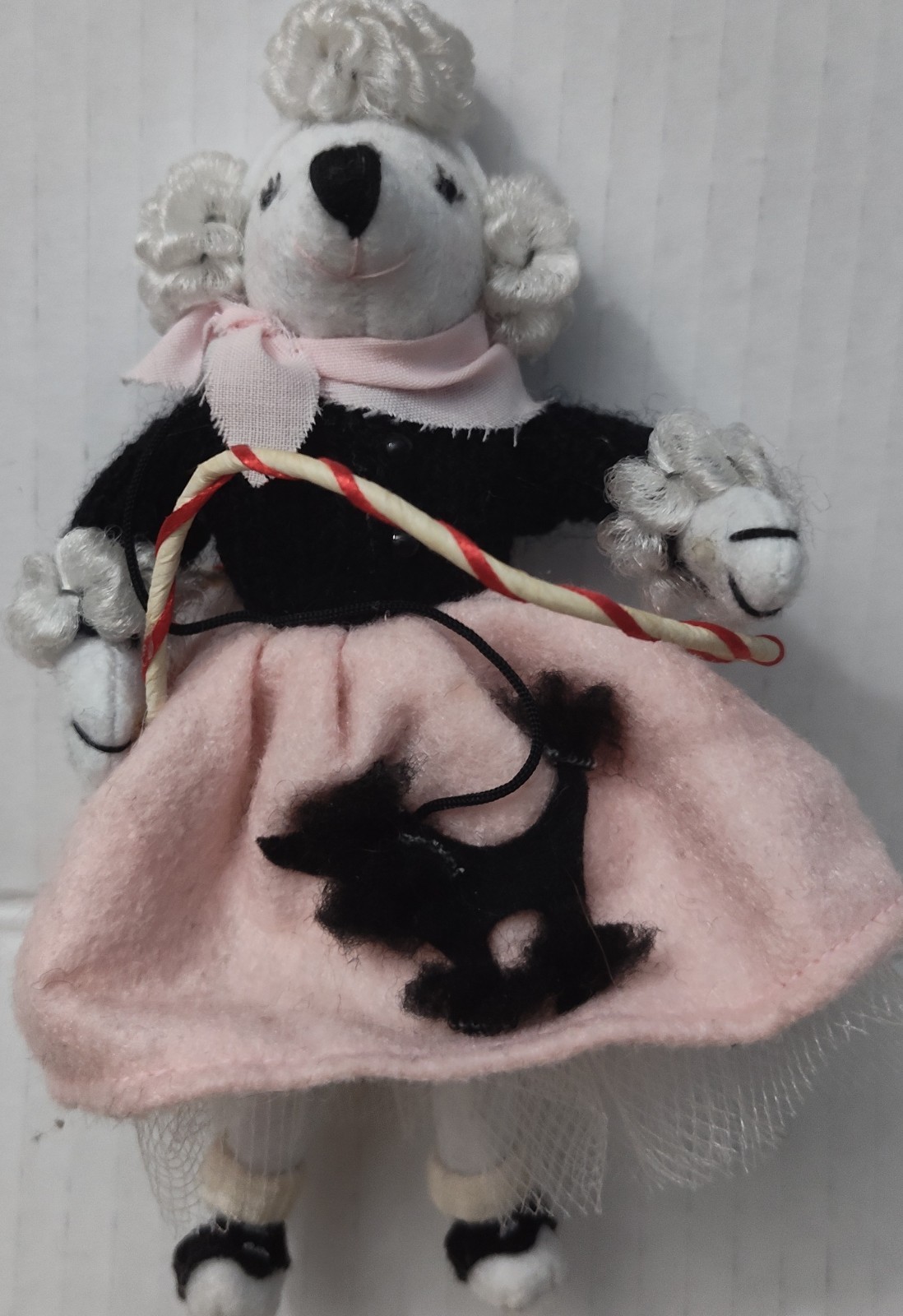 Poodle Dog with Pink Poodle Skirt Heart Felts Co Plush Stuffed Toy Poodle Dog with Pink Poodle Skirt Heart Felts Co Plush Stuffed Toy