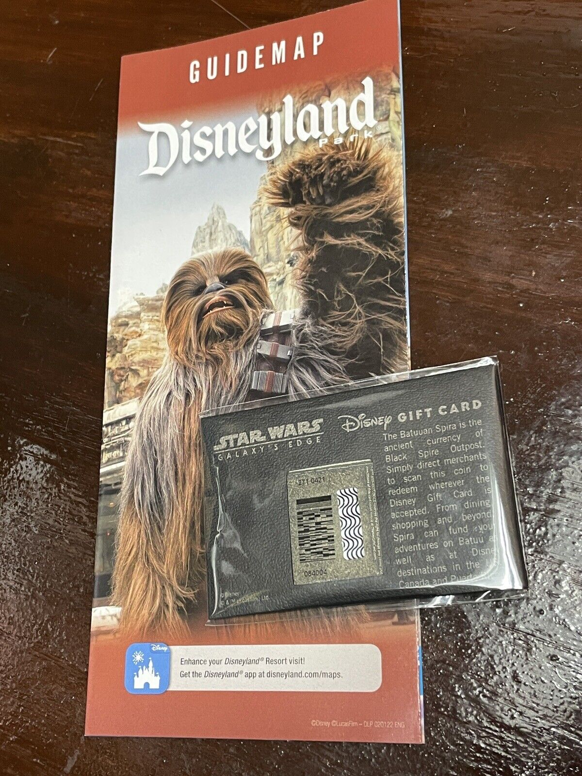 1 Disney Gift Card Star Wars Galaxy Edge Batuuan Spira Metal $0 VALUE map rare