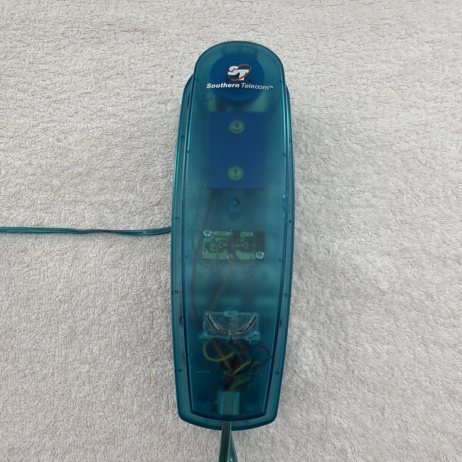 Vintage Southern Telecom Clear Blue Transparent Phone Set Y2K Retro Untested