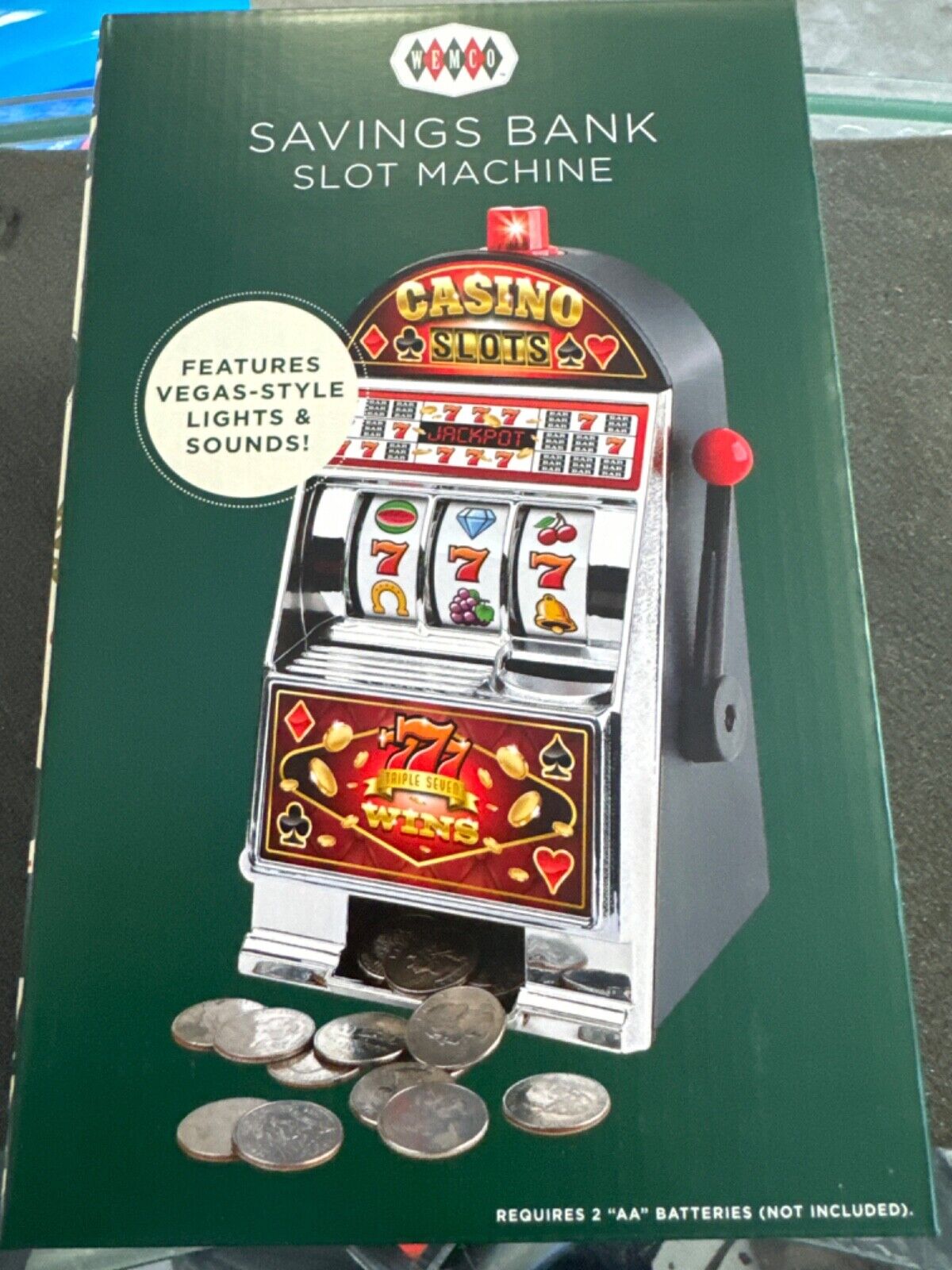 WEMCO Savings Bank Slot Machine Vegas-Style Lights And Sounds
