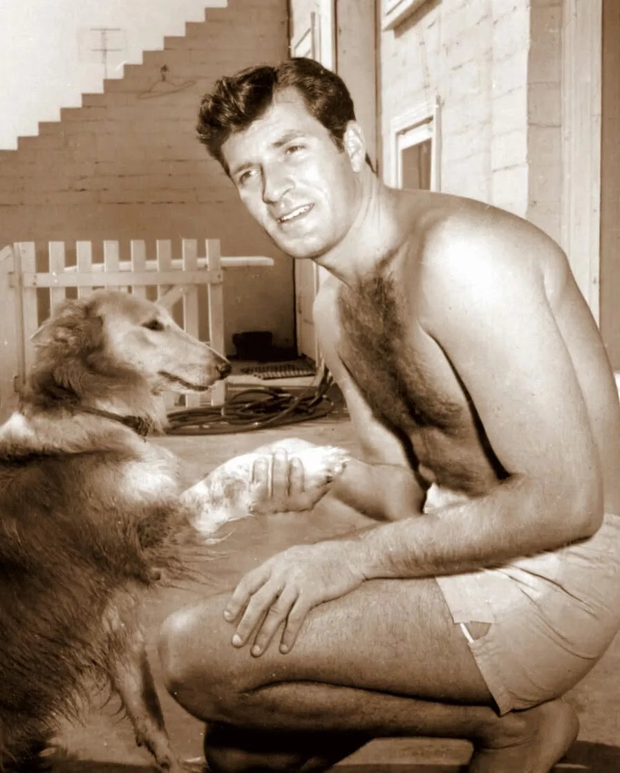 Hugh O'Brian Men and Their Dogs.JPG 4x6 Picture Celebrity Print