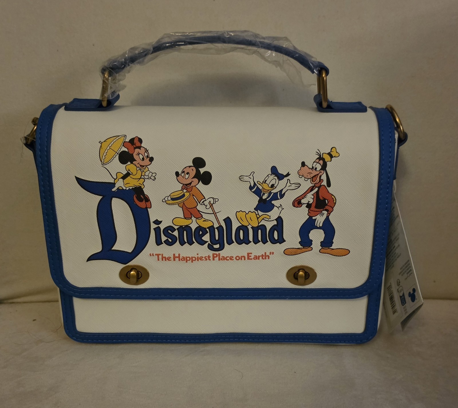 Disney Mickey Mouse Friends Loungefly Crossbody Bag Disneyland 70th Anniversary