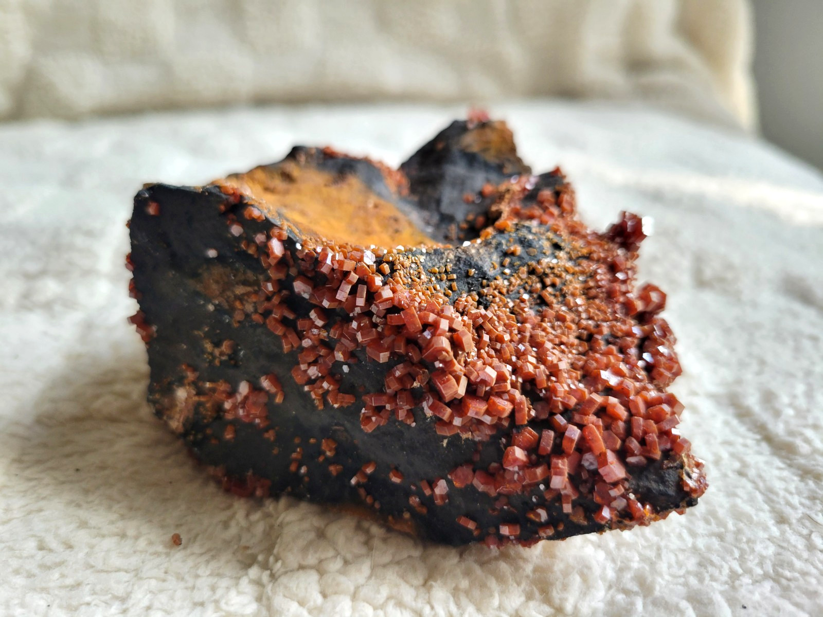 1.13 LB Vanadinite Crystals – Sparkling Red Vanadinite