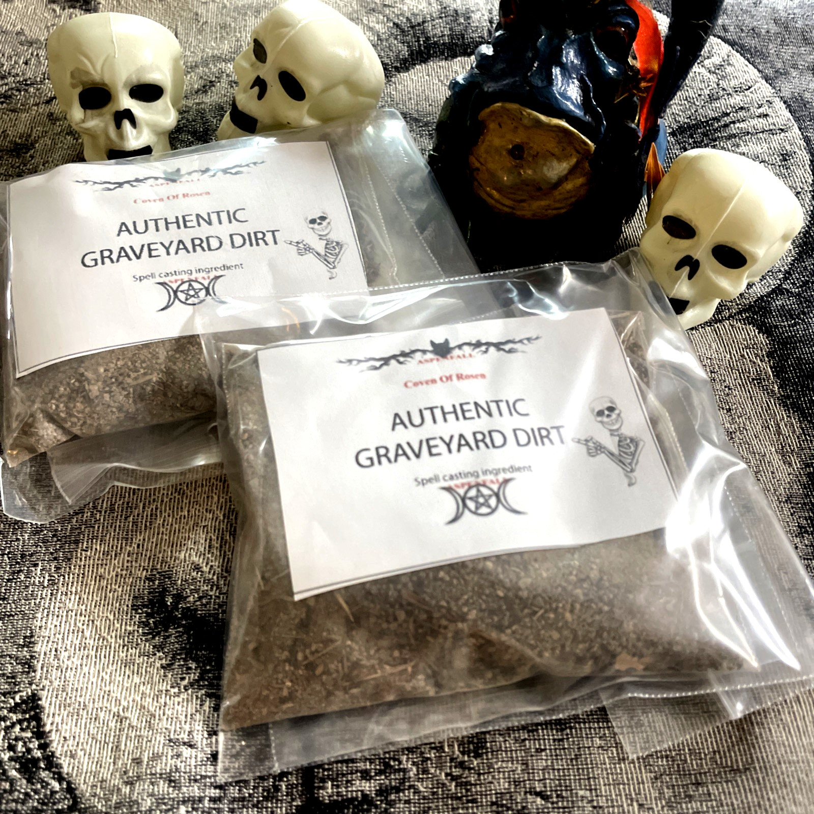 FRESH Authentic Old Cemetary Graveyard Dirt Witchcraft Voodoo Casting 2-3oz Pkgs