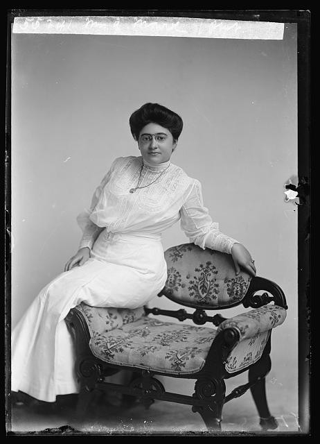 Photo:Mrs. A. Monroe Portrait Woman Seated on Ornate Chair 1905 1906