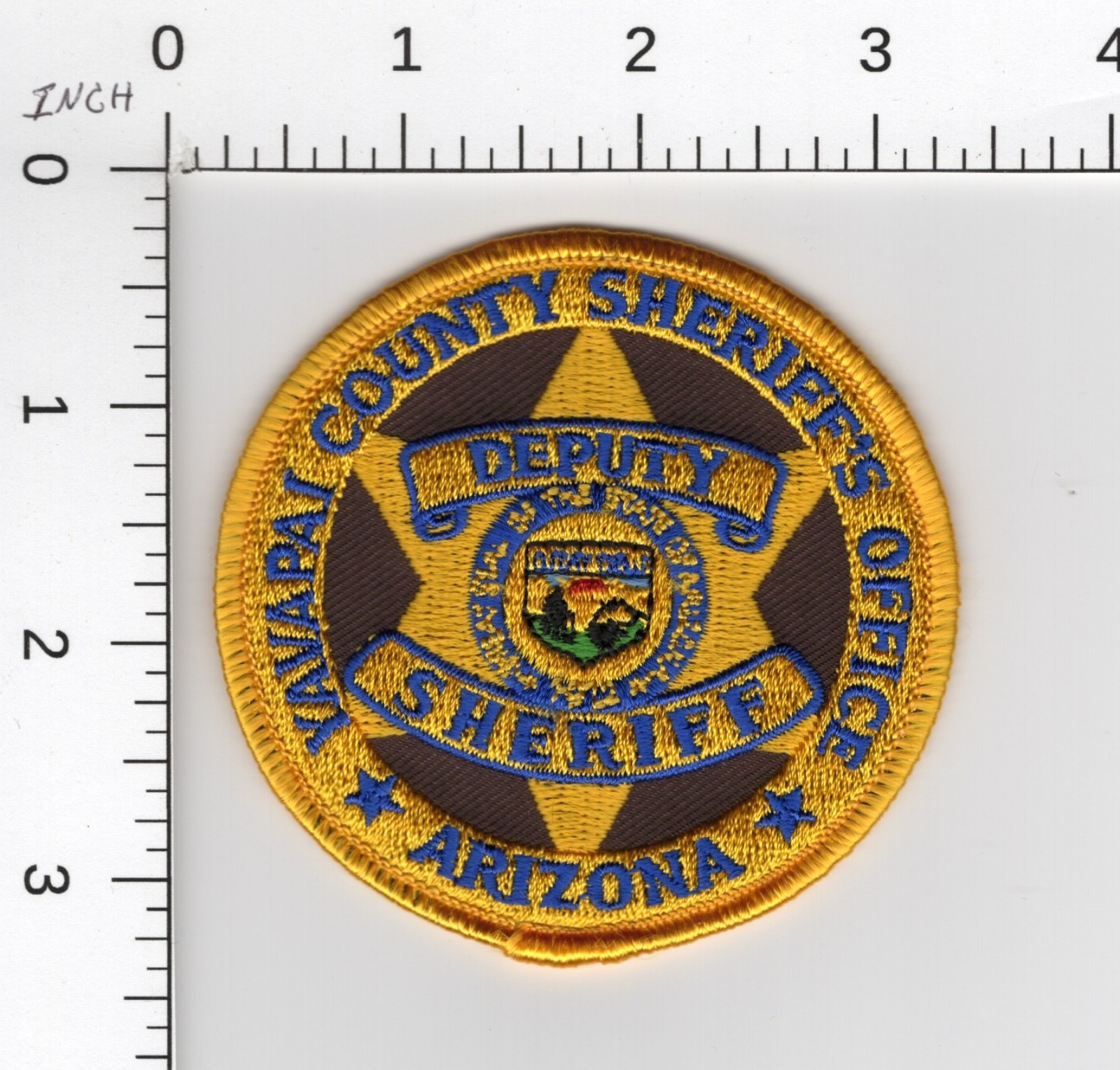 YAVAPAI COUNTY DEPUTY SHERIFF\'S OFFICE ^ ARIZONA CIRCLE SHAPE POLICE PATCH