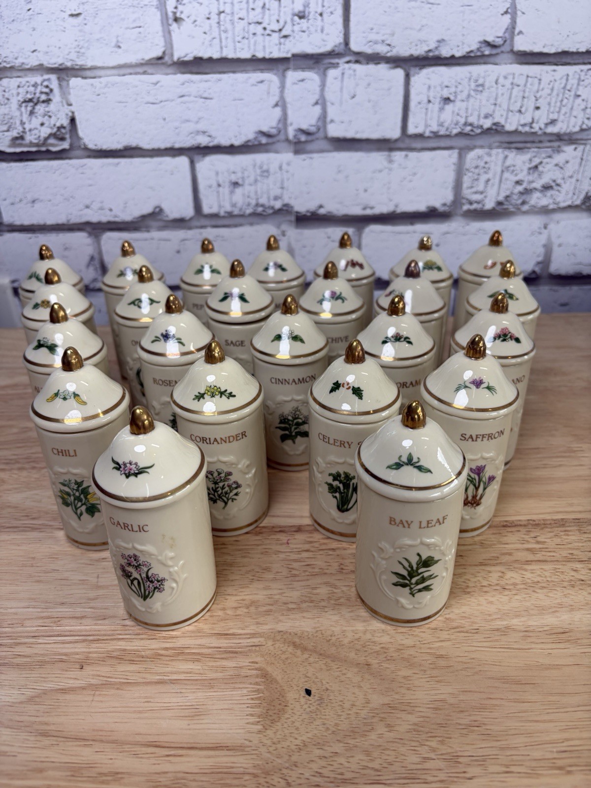 Lenox Spice Garden Full Set 24K gold trim 1992 Vintage Never Used Mint