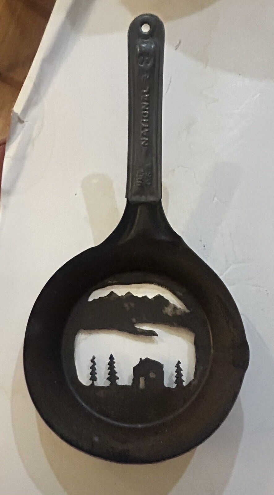 Antique National Western Frying Pan  Folk Art/ One Of A Kind