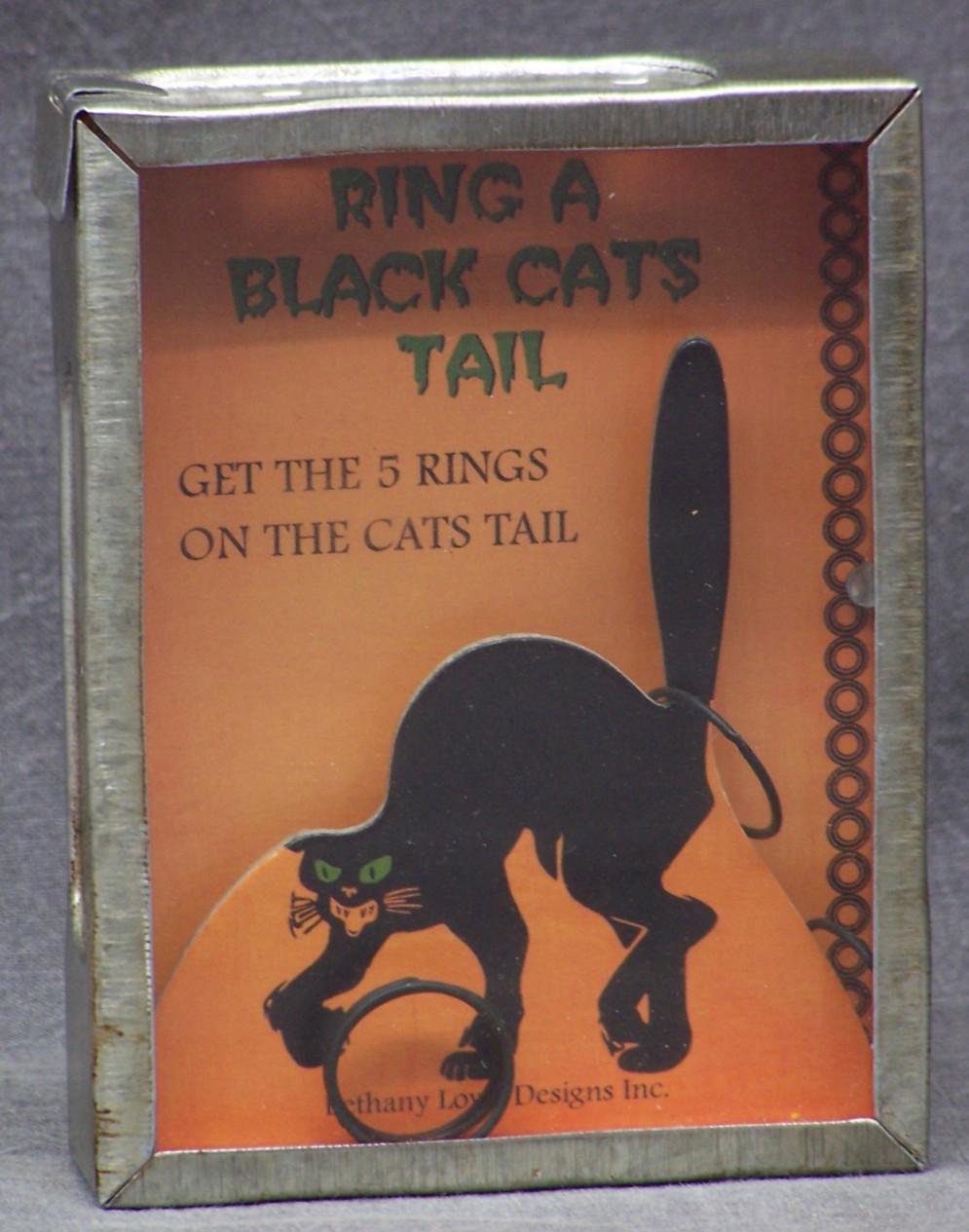 Vintage Halloween Ring A Black Cats Tail Game Bethany Lowe Designs