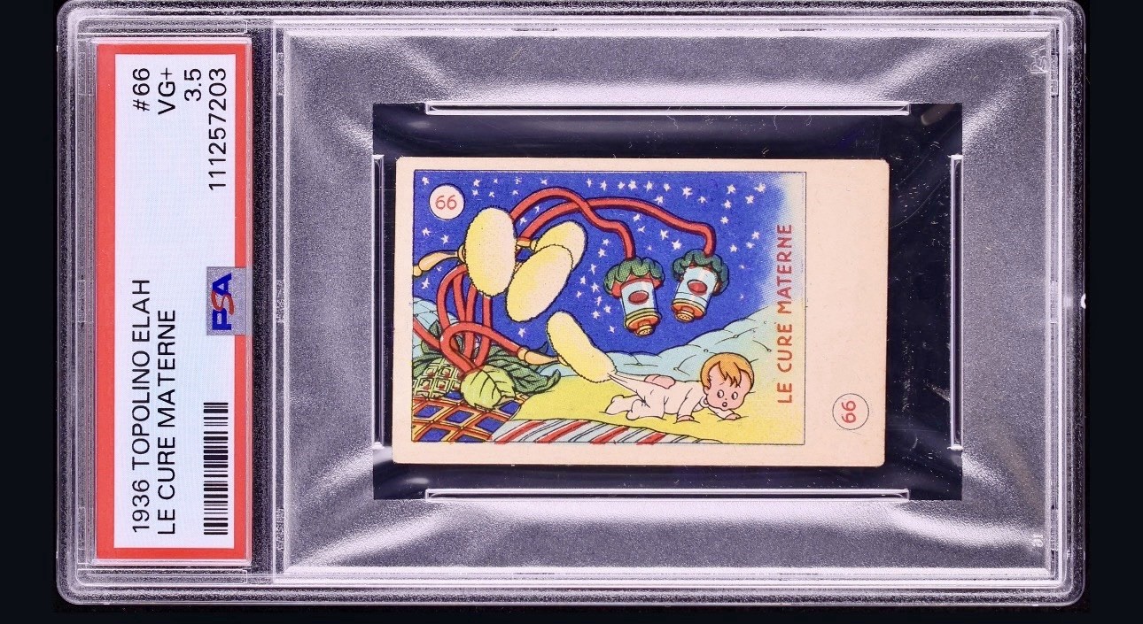 1936 Topolino Elah Premio Disney Candy Cards Le Cure Materne #66 PSA 3.5 VG+