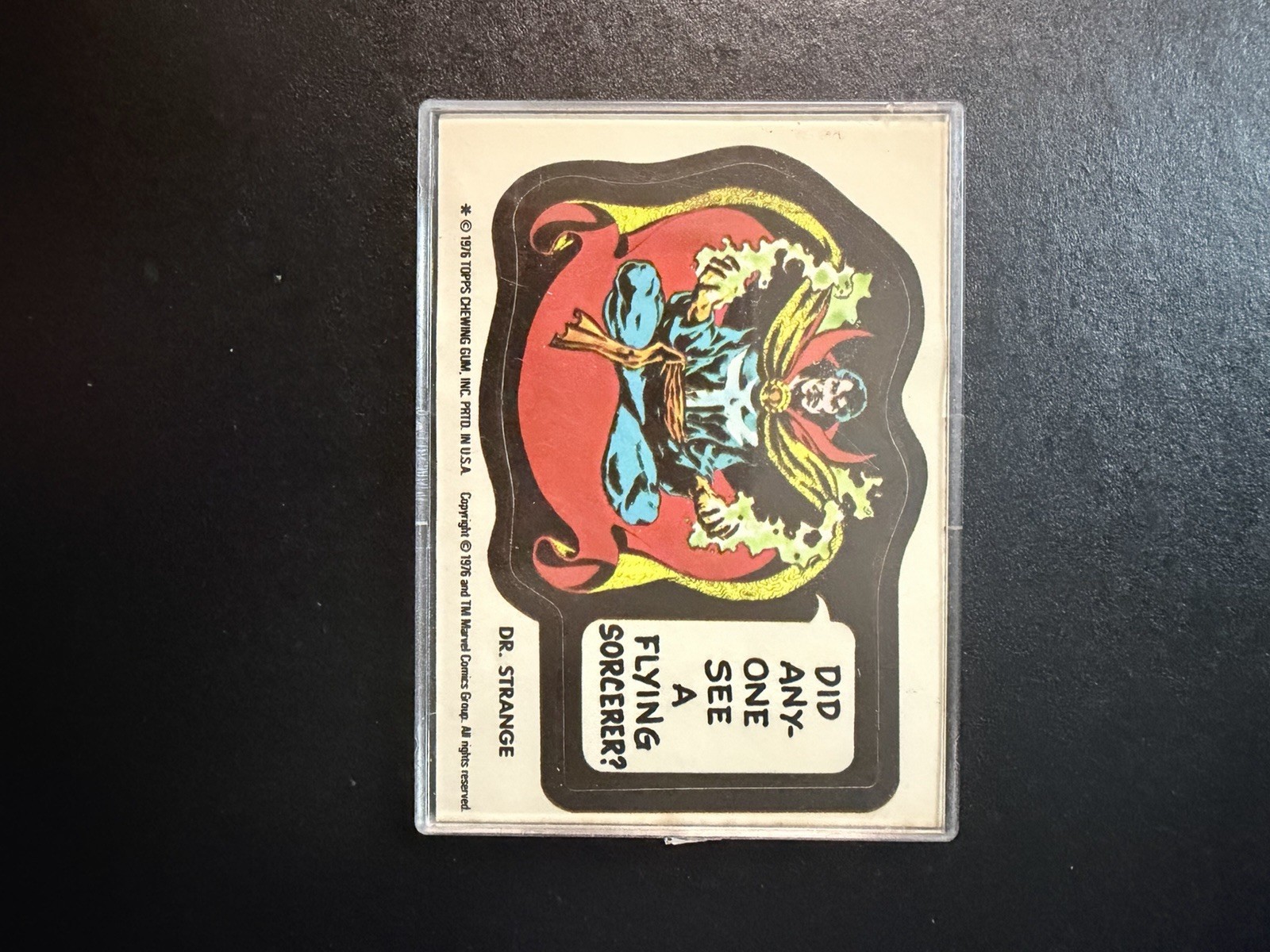 1976 Topps Marvel Super Heroes Sticker Dr. Strange \