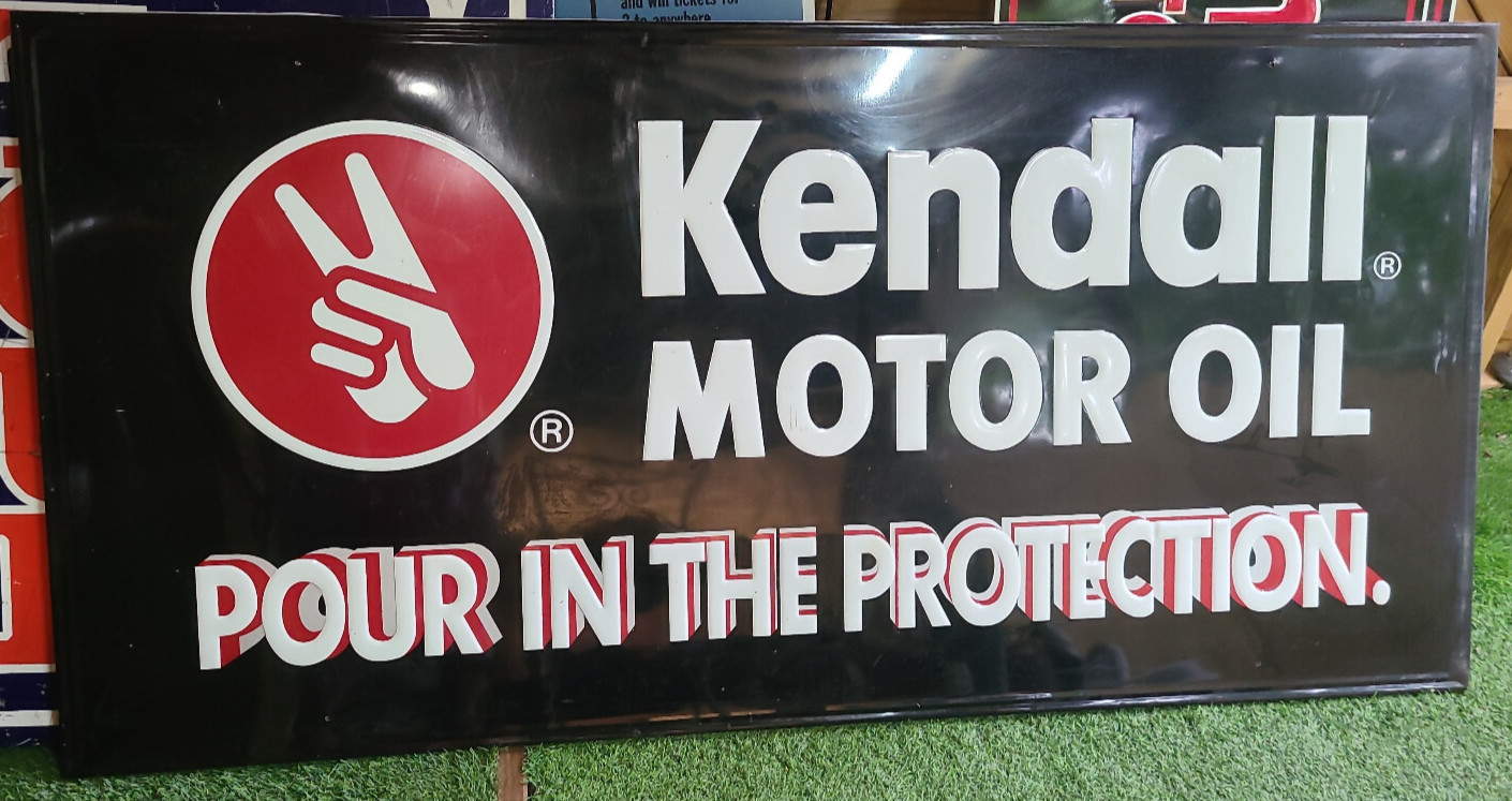 Large Kendall Motor Oil Pour In The Protection Sign