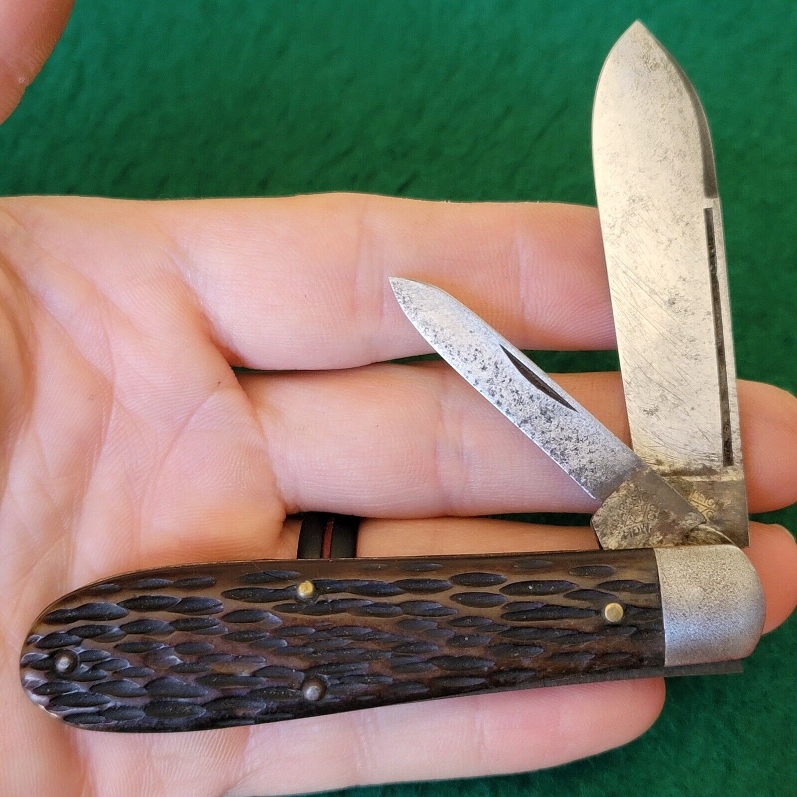 Old Vintage Antique Shapleigh HDW Large Barehead Jack Pocket Knife