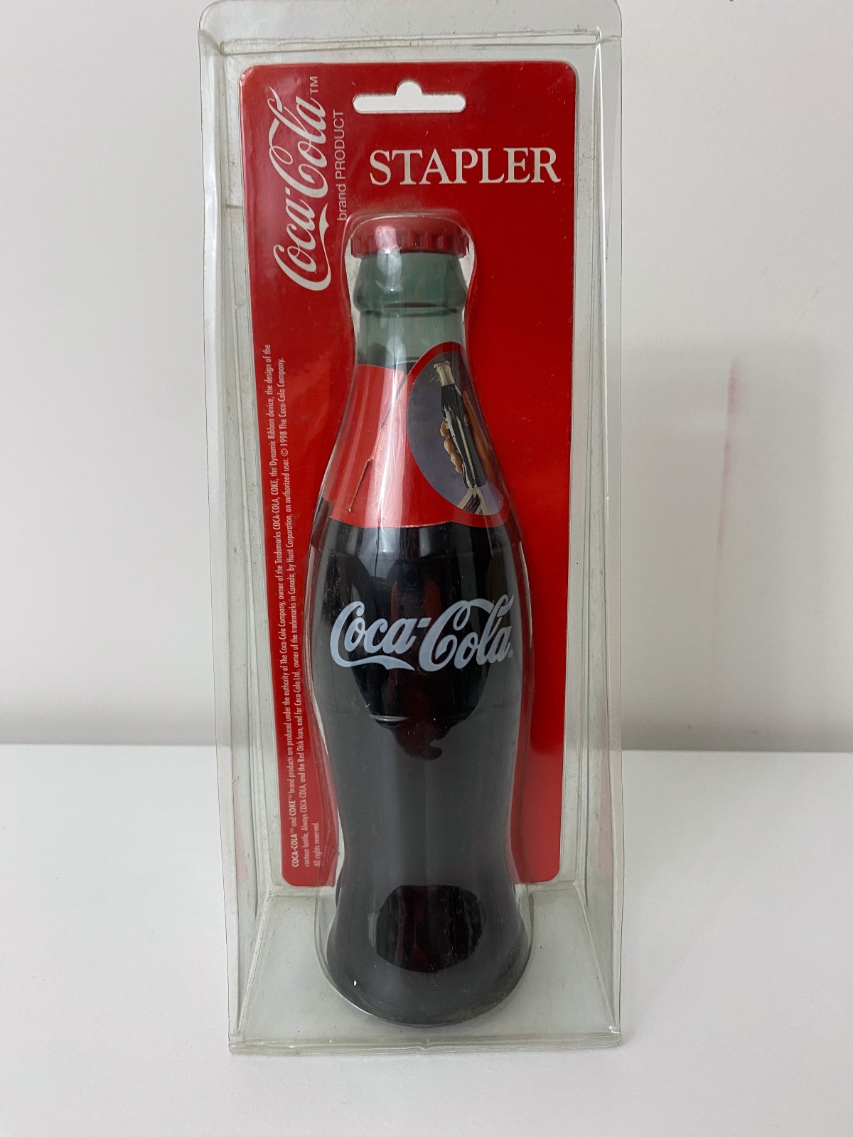 Vintage 1998 Coca-Cola Bottle Stapler Hunt Corp #73180 New in Package