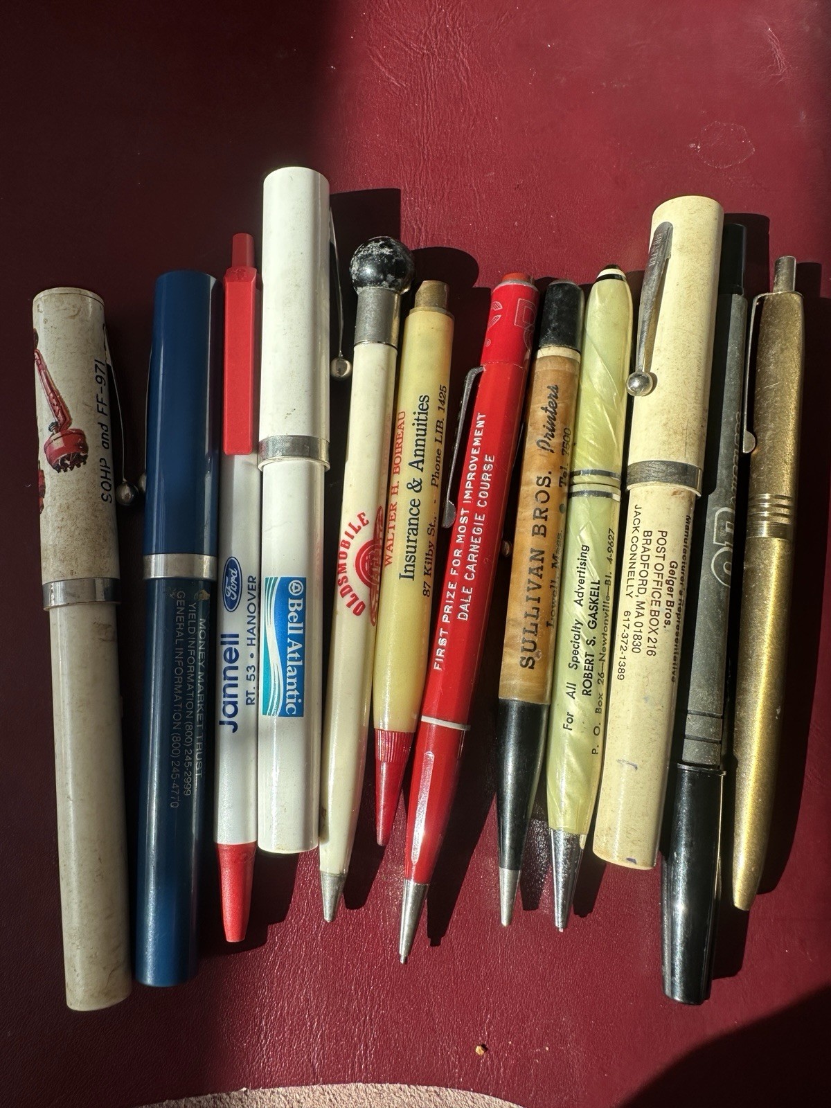 12 Vtg Advertising Pencils + Pens Ford, Oldsmobile, Dale Carnegie, Bell Atlantic 12 Vtg Advertising Pencils + Pens Ford, Oldsmobile, Dale Carnegie, Bell Atlantic