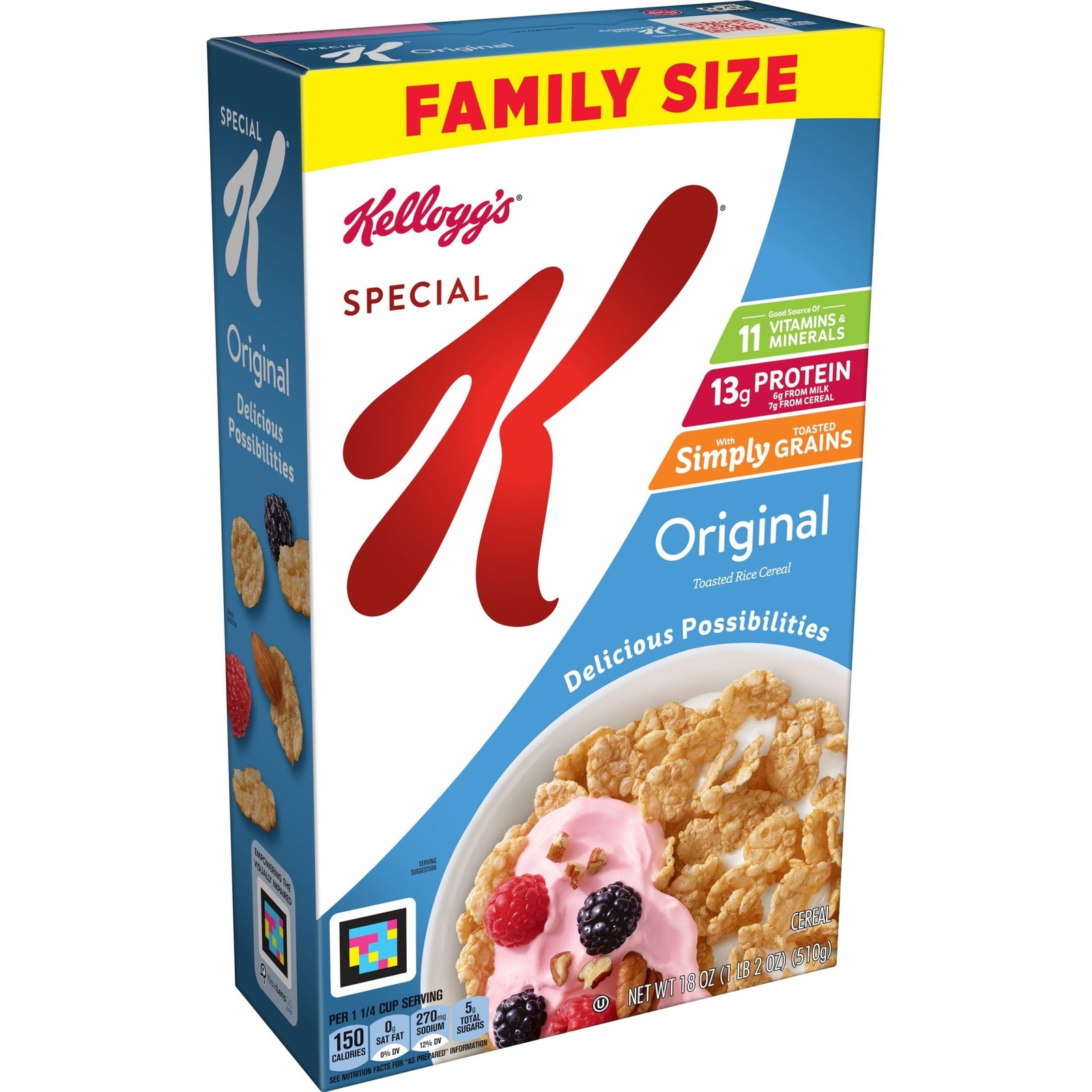 Kellogg\'s Special K Breakfast Cereal 18 Ounce Pack of 6 Healthy Rice Flakes