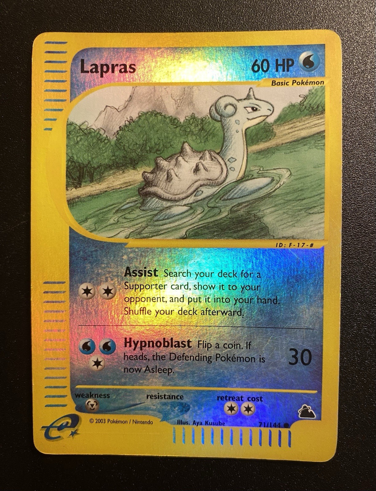 Pokemon Card-Lapras-Skyridge-71/144-HoloReverse-ENG- Good