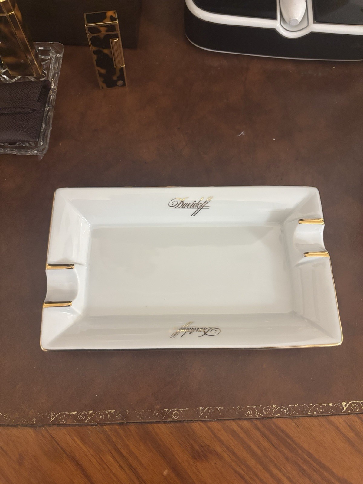 SALE  Davidoff Porcelain Cigar Ashtray .