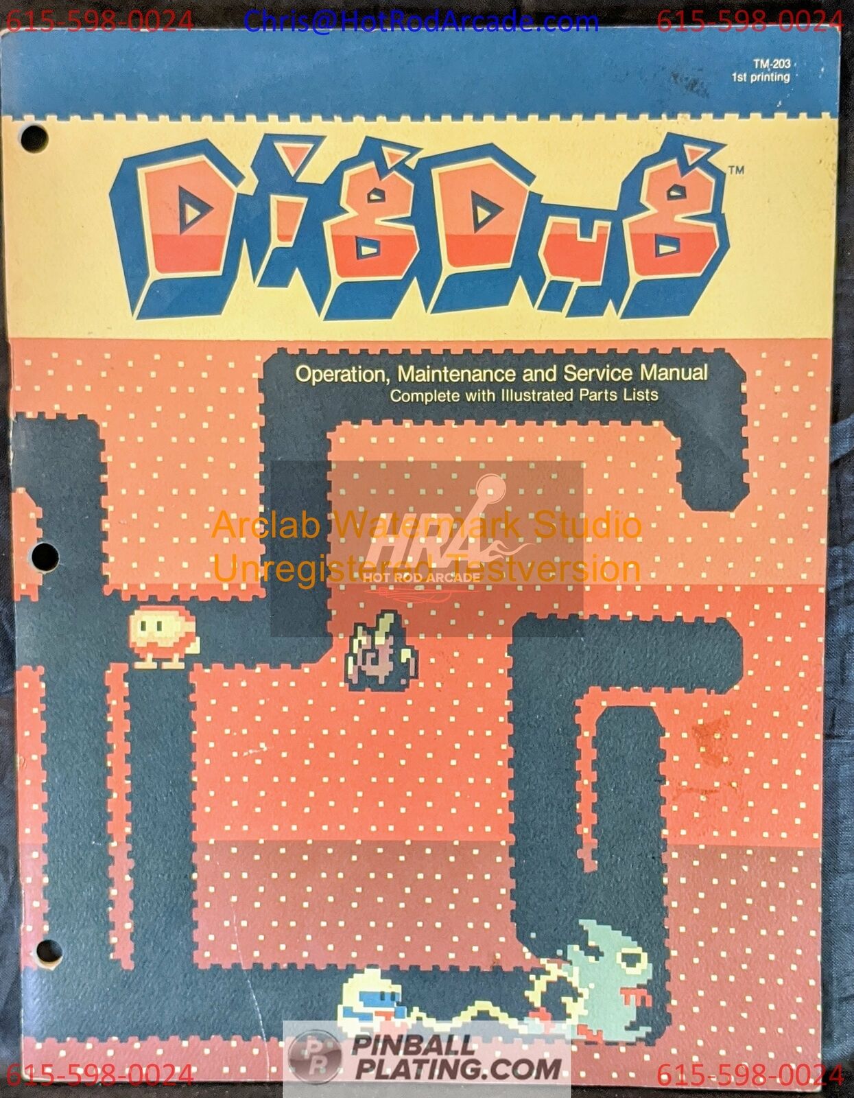 Dig Dug - Atari - -Arcade Manual -Schematics Instructions