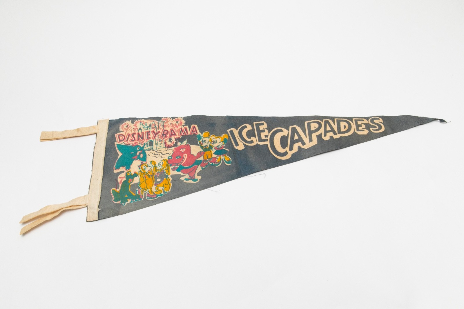 Vintage Disneyrama Ice Capades Souvenir Felt Pennant 26\