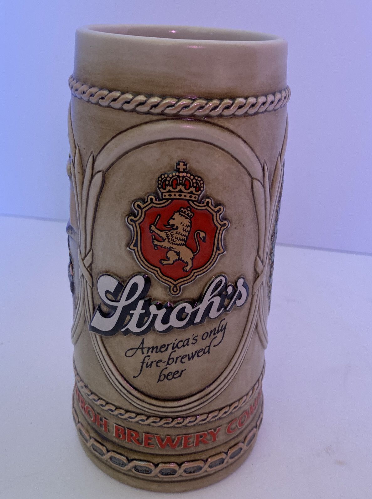Stroh’s Brewery Beer Stein Ceramarte