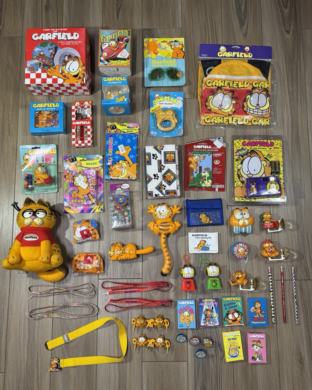 Vintage Lot Of 49 Garfield Collection Toys, Plush, Figures 70s 80s 90s NIP