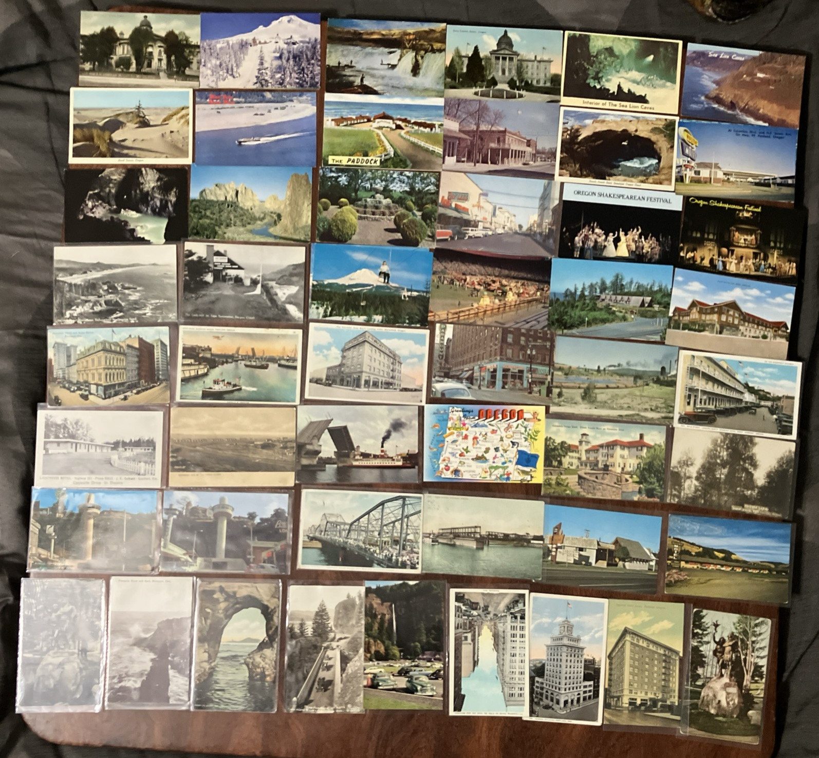 Vintage Oregon Postcards Lot of 50+ Has RPPC's Beaches Bridges Hotels Rivers - H