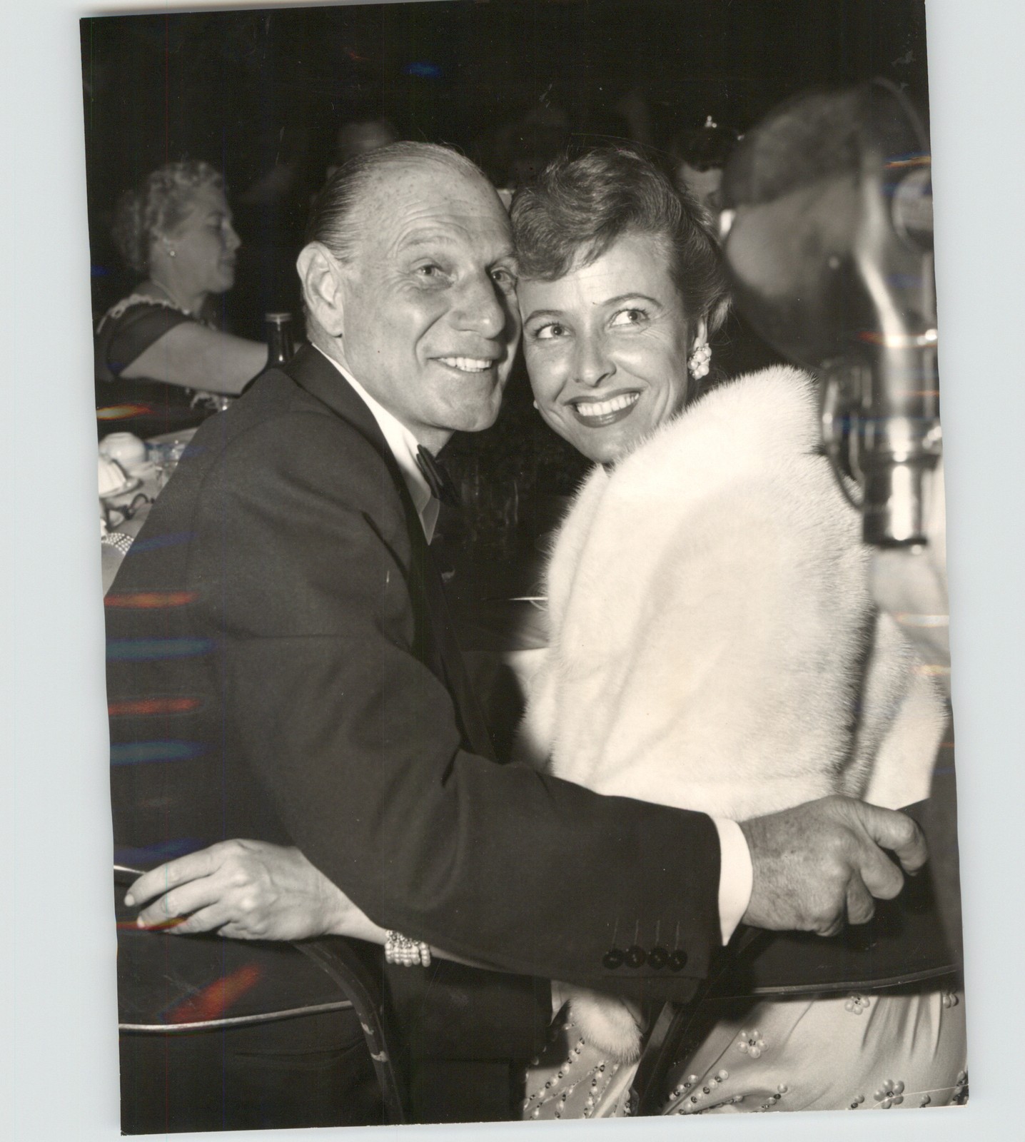Actress LORRAINE DAY & Baseball\'s LEO DUROCHER Ambassador Hotel 1956 Press Photo