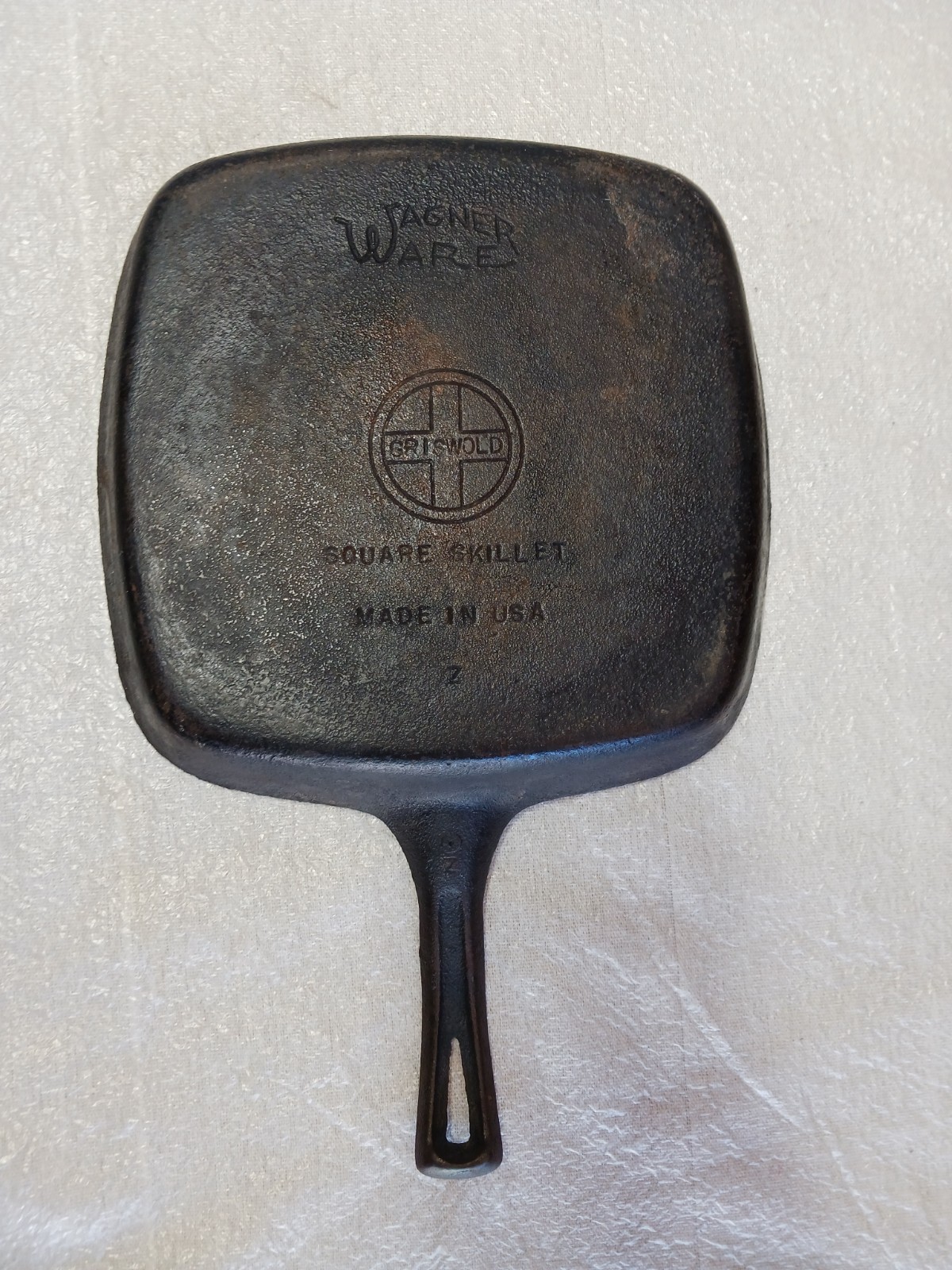Wagner Ware /Griswold Cast Iron Square Skillet, Sidney Ohio, USA, 9.5