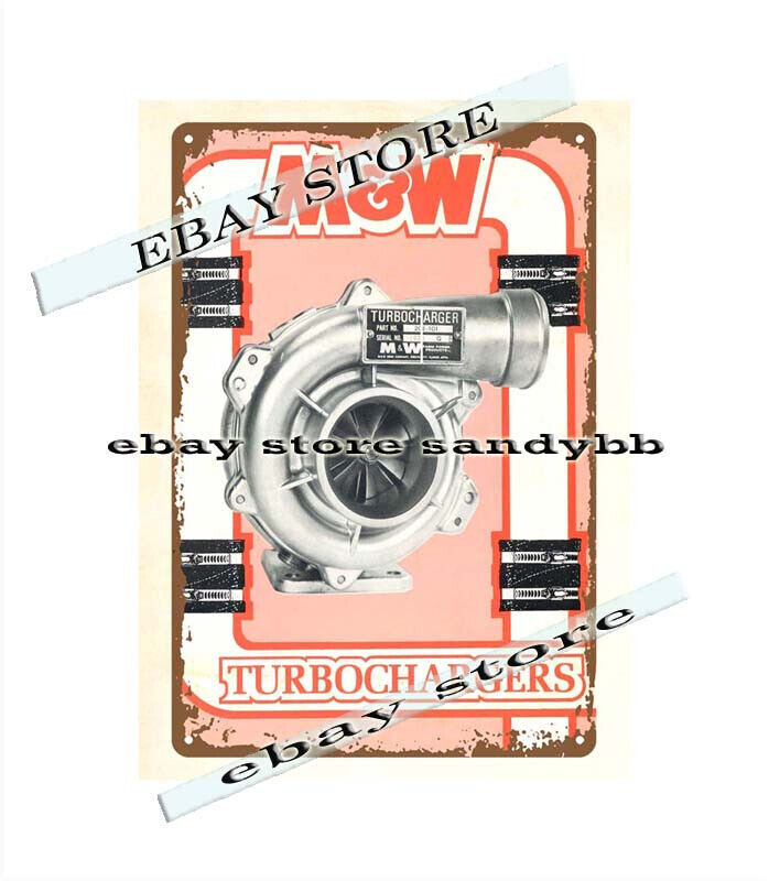 M&W Gear Turbochargers Muscle Tractor metal tin sign farm machinery tools