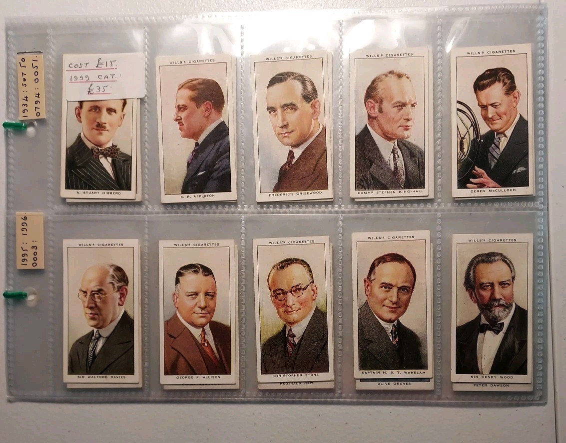 1934-35 Wills\'s Cigarettes Radio Celebrities 1st & 2nd Series Sets