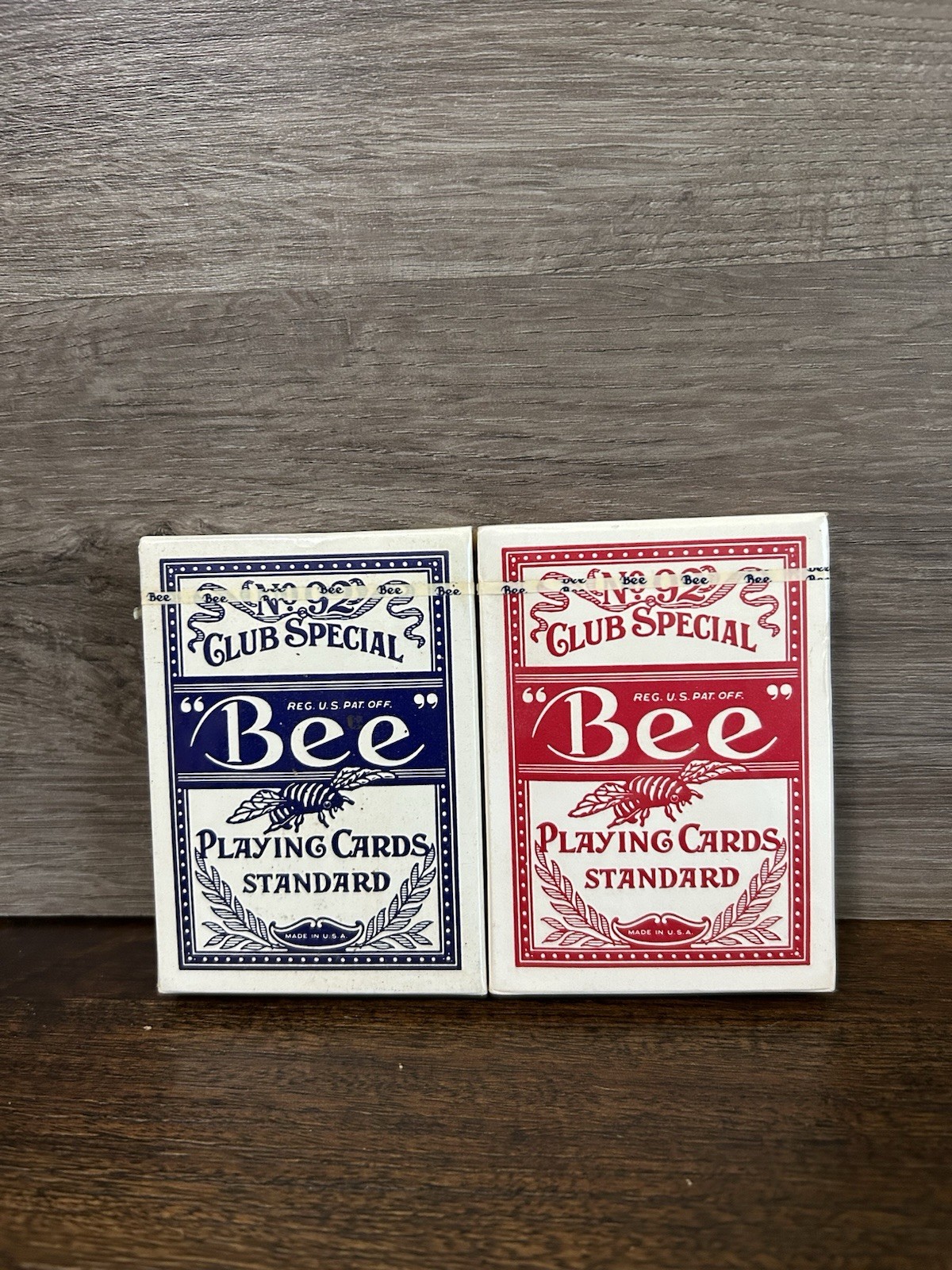 Two Vintage Decks of Bee Club Special Standard Playing Cards- sealed