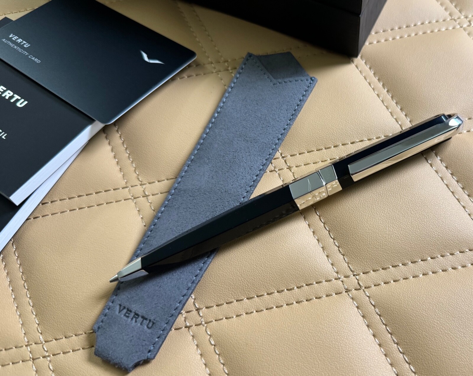 VERTU V Collection Mechanical Pencil Platinum Plated Collectible Made in Italy
