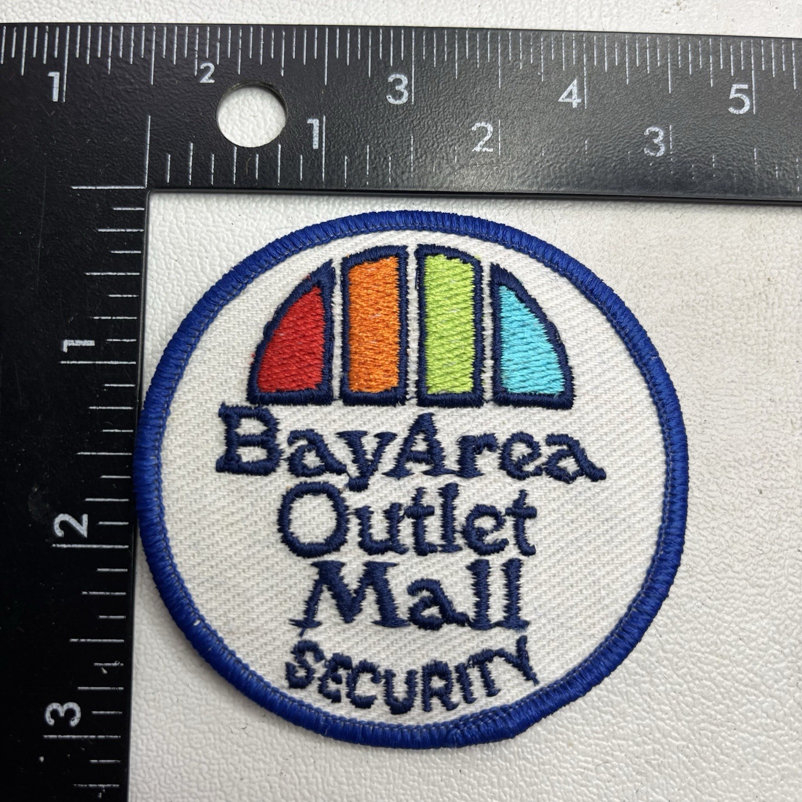 Vtg c 1980s DEFUNCT Florida Bay Area Outlet Mall Security Patch Crossroads 00H