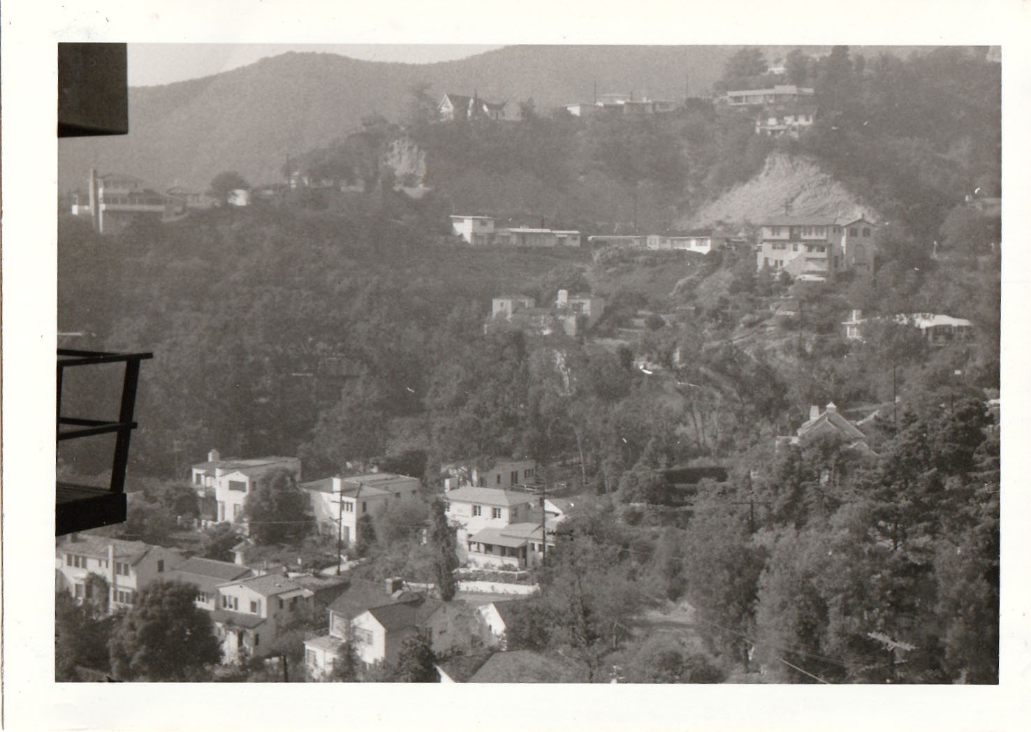 Vintage Photo 1950s Hollywood Los Angeles Hills Sky View California History