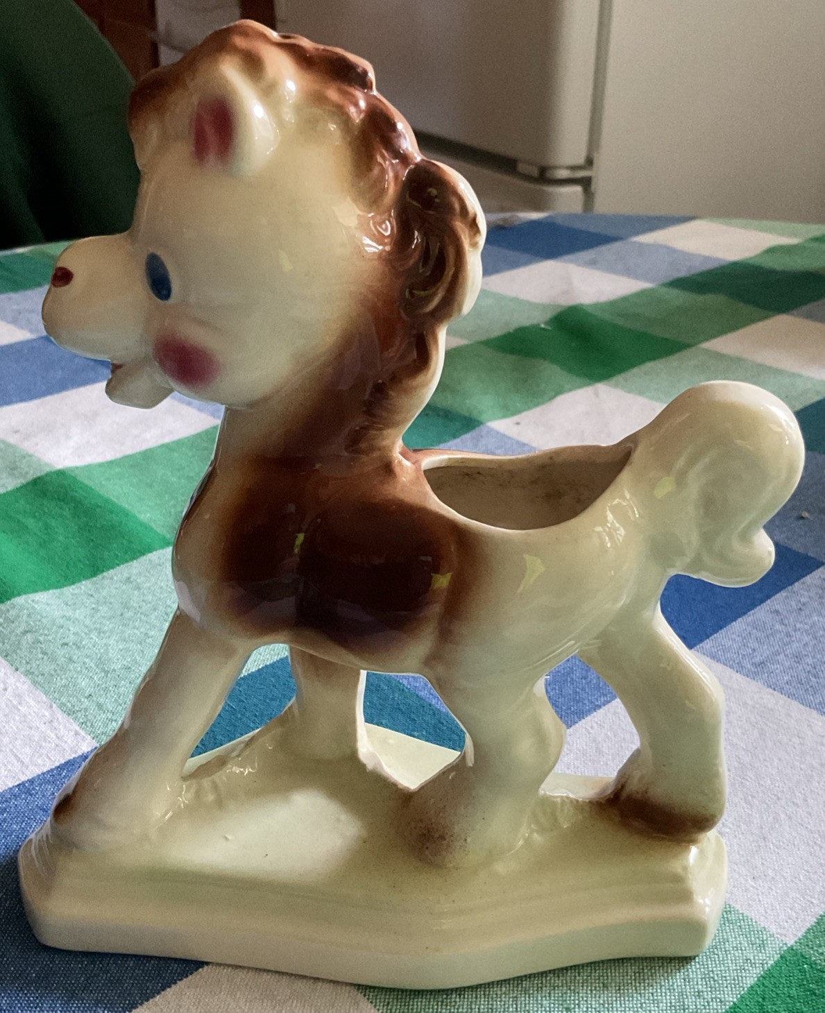 ? Vintage 1940's Ruth Rempel Diamond Pottery Ceramic Frisky Planters Horse 8