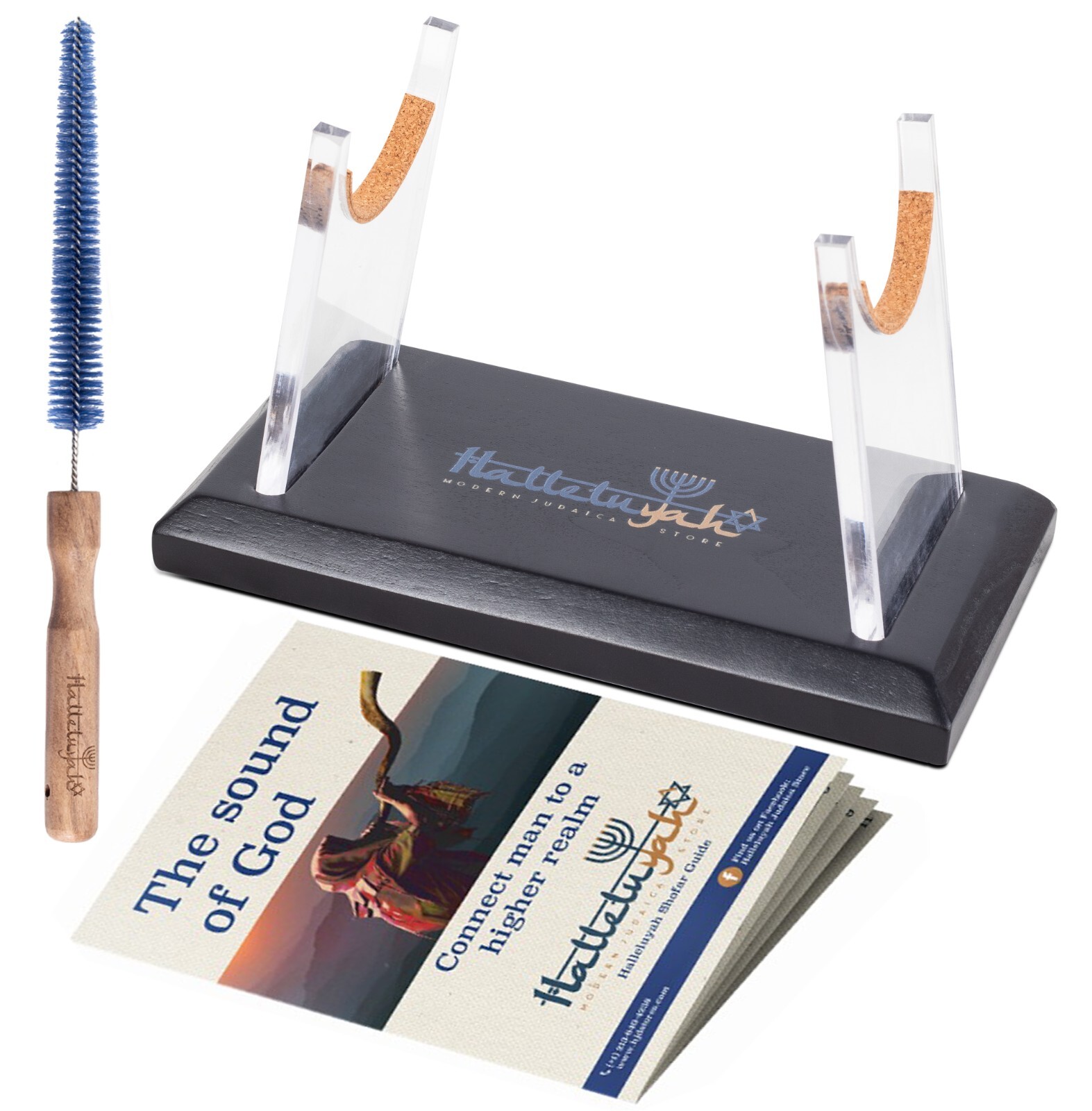 HalleluYAH Set of Ram Stand - Wood Stand, Blowing Guide, Cleaning Brush HalleluYAH Set of Ram Stand - Wood Stand, Blowing Guide, Cleaning Brush